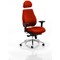 Chiro Plus Ultimate Posture Chair, Headrest, Height Adjustable Arms, Tabasco Orange