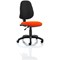 Eclipse 1 Lever Task Operator Chair, Black Back, Tabasco Red