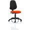 Eclipse 2 Lever Task Operator Chair, Black Back, Tabasco Red