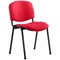 ISO Black Frame Stacking Chair, Bergamot Cherry, Pack of 4