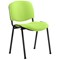 ISO Black Frame Stacking Chair, Myrrh Green, Pack of 4