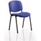 ISO Black Frame Stacking Chair, Stevia Blue, Pack of 4