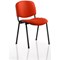 ISO Black Frame Stacking Chair, Tabasco Orange, Pack of 4 ISO Black Frame Stacking Chair, Tabasco Orange, Pack of 4