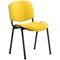 ISO Black Frame Stacking Chair, Senna Yellow, Pack of 4