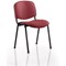 ISO Black Frame Stacking Chair, Ginseng Chilli, Pack of 4