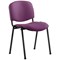 ISO Black Frame Stacking Chair, Tansy Purple, Pack of 4