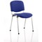 ISO Chrome Frame Stacking Chair, Stevia Blue, Pack of 4