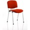 ISO Chrome Frame Stacking Chair, Tabasco Orange, Pack of 4