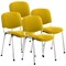 ISO Chrome Frame Stacking Chair, Senna Yellow, Pack of 4