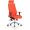Onyx Posture Chair, Headrest, Height Adjustable Arms, Tabasco Orange