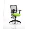 Portland III Operator Mesh Back Chair, Height Adjustable Arms, Myrrh Green