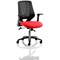 Relay Task Operator Chair, Black Mesh Back, Bergamot Cherry, With Folding Arms