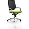 Xenon Medium Back Executive Chair, White Shell, Black Back, Myrrh Green