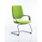 Xenon Visitor Chair, White Shell, Myrrh Green