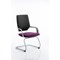 Xenon Visitor Chair, White Shell, Black Back, Tansy Purple