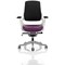Zure Executive Chair, Black Back, Tansy Purple