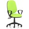 Eclipse Plus II Operator Chair, Myrrh Green, With Fixed Height Loop Arms