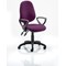 Eclipse Plus II Operator Chair, Tansy Purple, With Fixed Height Loop Arms