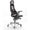 Zure Executive Chair, With Headrest, Black Frame, Charcoal Mesh Back