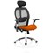 Sanderson II Mesh Back Operator Chair, Headrest, Height Adjustable Arms, Tabasco Orange