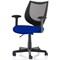 Camden Mesh Back Operator Chair, Fixed Height Arms, Stevia Blue