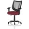 Camden Mesh Back Operator Chair, Fixed Height Arms, Ginseng Chilli