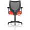 Camden Mesh Back Operator Chair, Fixed Height Arms, Tabasco Orange