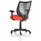 Camden Mesh Back Operator Chair, Fixed Height Arms, Tabasco Orange