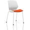 Florence Visitor Chair, White Frame, Tabasco Red