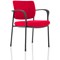 Brunswick Deluxe Visitor Chair, With Arms, Black Frame, Fabric Back and Seat, Bergamot Cherry