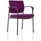 Brunswick Deluxe Visitor Chair, With Arms, Black Frame, Fabric Back and Seat, Tansy Purple