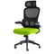 Iris Task Operator Chair, Black Mesh Back, Myrrh Green Fabric Seat, With Headrest