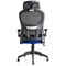 Iris Task Mesh Back Operator Chair, Headrest, Folding Arms, Stevia Blue