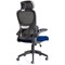 Iris Task Mesh Back Operator Chair, Headrest, Folding Arms, Stevia Blue