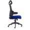 Iris Task Mesh Back Operator Chair, Headrest, Folding Arms, Stevia Blue