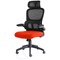 Iris Task Mesh Back Operator Chair, Headrest, Folding Arms, Tabasco Orange