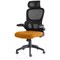 Iris Task Mesh Back Operator Chair, Headrest, Folding Arms, Senna Yellow