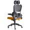 Iris Task Mesh Back Operator Chair, Headrest, Folding Arms, Senna Yellow