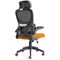 Iris Task Mesh Back Operator Chair, Headrest, Folding Arms, Senna Yellow
