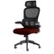 Iris Task Mesh Back Operator Chair, Headrest, Folding Arms, Ginseng Chilli