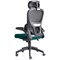 Iris Task Mesh Back Operator Chair, Headrest, Folding Arms, Maringa Teal