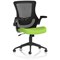 Orbit Mesh Back Operator Chair, Folding Arms, Myrrh Green