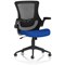 Orbit Mesh Back Operator Chair, Folding Arms, Stevia Blue