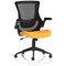 Orbit Mesh Back Operator Chair, Folding Arms, Senna Yellow