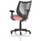 Camden Mesh Back Chair, Fixed Height Arms, Quest Shrimp