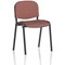 ISO Black Frame Stacking Chair, Rivet Forge, Pack of 4