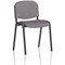 ISO Black Frame Stacking Chair, Rivet Fuse, Pack of 4