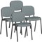 ISO Black Frame Stacking Chair, Rivet Tensile, Pack of 4