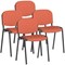 ISO Black Frame Stacking Chair, Quest Crab, Pack of 4
