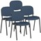 ISO Black Frame Stacking Chair, Quest Whelk, Pack of 4